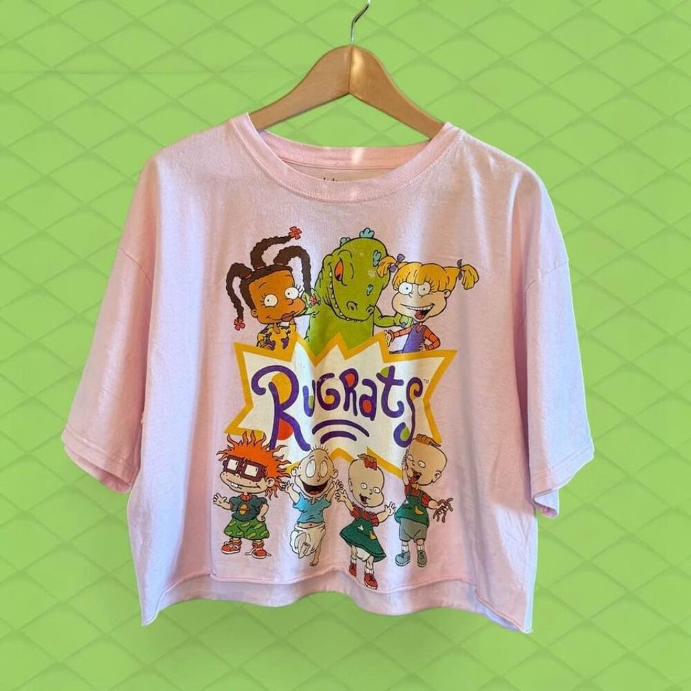 Women’s XL Nickelodeon Rugrats Y2K Graphic Crop Top
